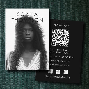 Einzigartige moderne QR Code Social Media Icons Visitenkarte