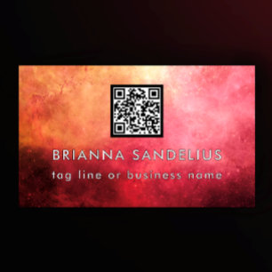 Einzigartige moderne rosa Nebel-QR-Code-Designvorl Visitenkarte