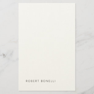 Einzigartige Moderne Schwarz-weiß Ihr Name Minimal Briefpapier