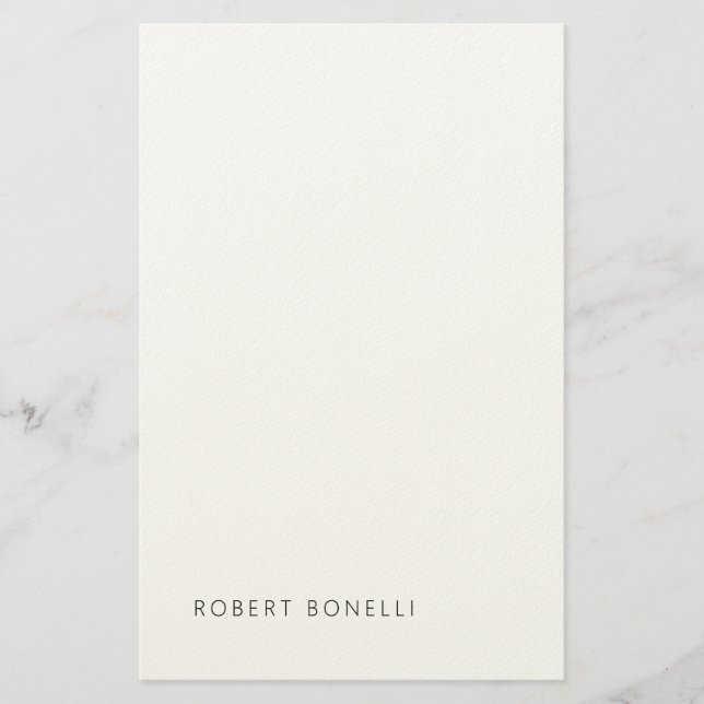Einzigartige Moderne Schwarz-weiß Ihr Name Minimal Briefpapier (Vorderseite)