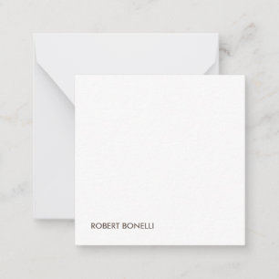 Einzigartige Moderne Schwarz-weiß Ihr Name Minimal Mitteilungskarte