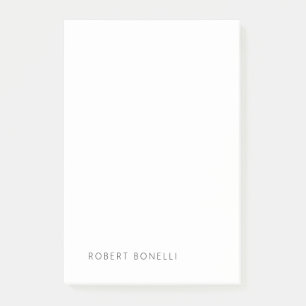 Einzigartige Moderne Schwarz-weiß Ihr Name Minimal Post-it Klebezettel