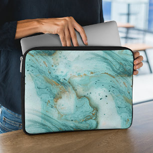 Einzigartige moderne Wirbel aus Marmor Art Motif Laptopschutzhülle
