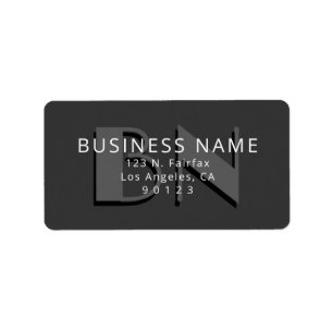 Einzigartige Monogramm-Rücksendeadresse Adressaufkleber