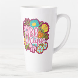 Einzigartige Motivations-Blumengestaltung Milchtasse