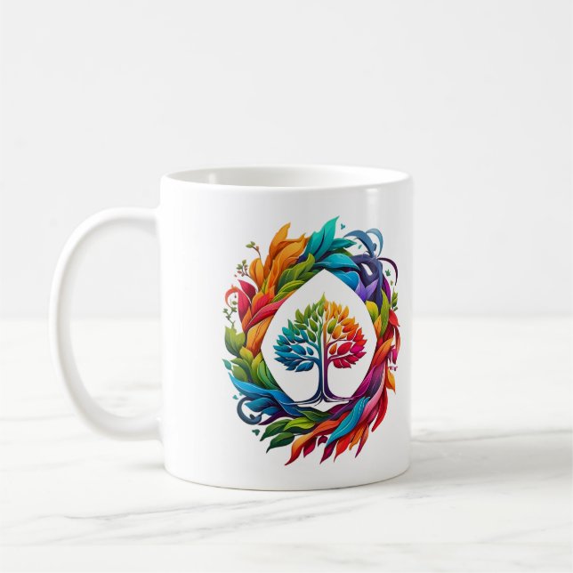 Einzigartige Multicolor-Natur Kaffeetasse (Links)