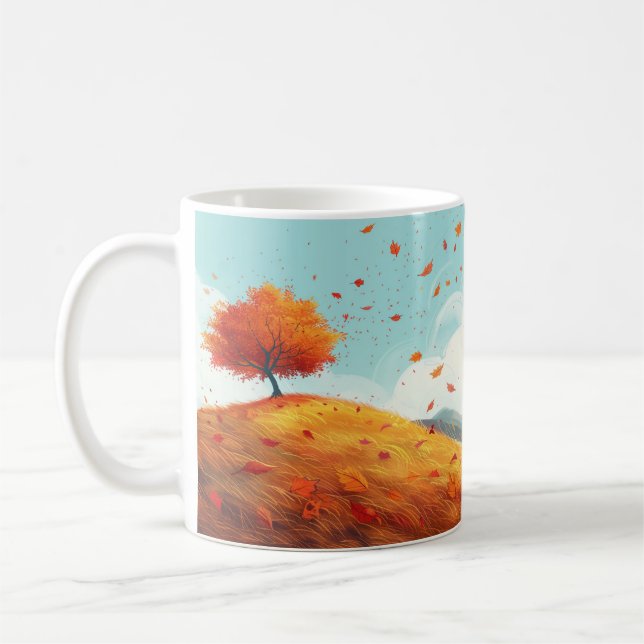 Einzigartige Muster, Herbst Kaffeetasse (Links)