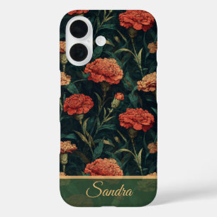 Einzigartige Muttertagsgeschenke Nelken Blumen ind iPhone 16 Hülle