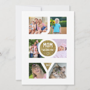 Einzigartige Muttertagsgruß Fotos der Familie Feiertagskarte