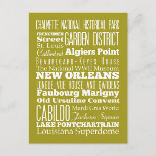 Einzigartige New Orleans, Louisiana Geschenk Idee Postkarte