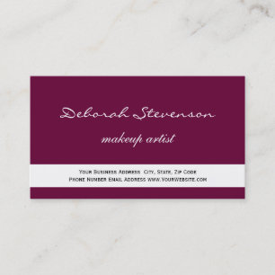 Einzigartige Niedliche Lila Makeup Artist Business Visitenkarte