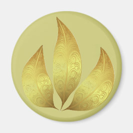 Einzigartige, niedliche, moderne, goldene Blätter Magnet