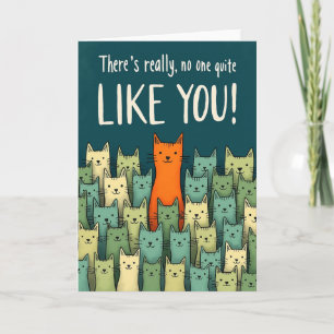 Einzigartige orange Katze Geburtstagskarte Karte