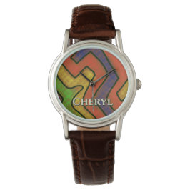Einzigartige Originalkunst mit individuellem Namen Armbanduhr