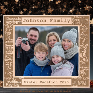 Einzigartige Personalisierte "LIEBE" in 50 Sprache Geätzte Rahmen