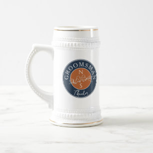 Einzigartige personalisierte Trauzeugen Bierglas