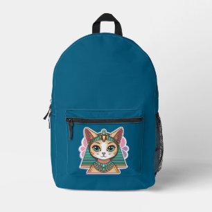 Einzigartige Pharaoh Katze Ägyptischer Stil Trendy Bedruckter Rucksack