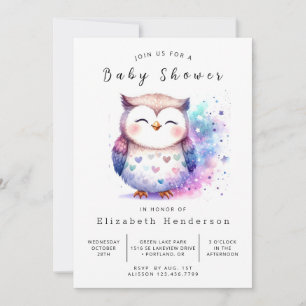 Einzigartige Printable Owl Babydusche Einladung