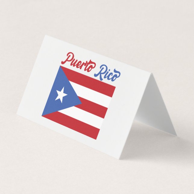 Einzigartige "Puerto Rico Flag Business Card" Visitenkarten (Vorderseite)