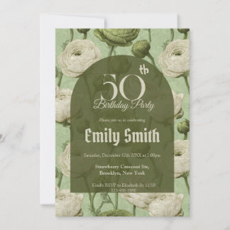 Einzigartige Ranunculus-Petal-Sommerparty Einladung