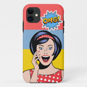 Einzigartige Retro-Frau, farbenfroher Farbblock Ro Case-Mate iPhone Hülle