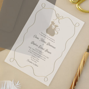 Einzigartige Romantische Hochzeit Acryleinladungen