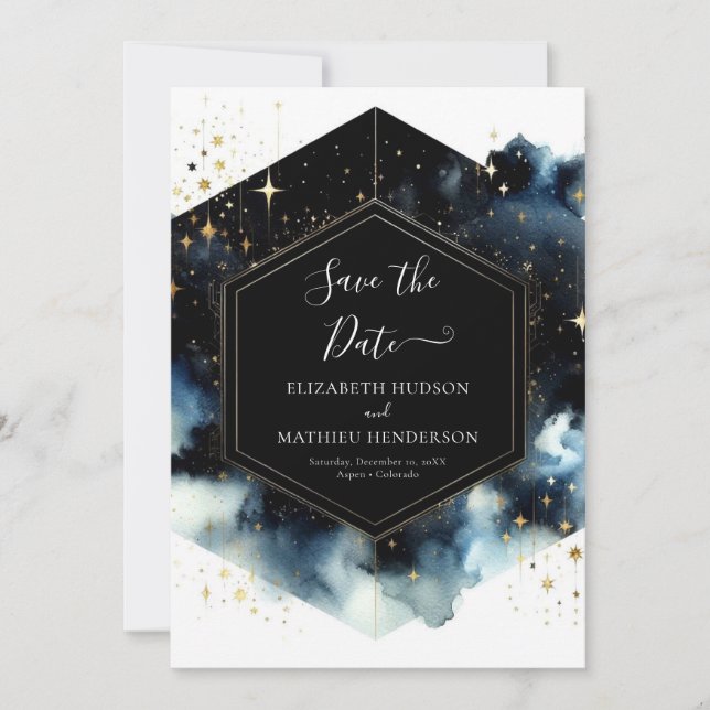 Einzigartige romantische Hochzeit Save The Date (Vorderseite)