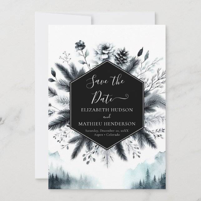 Einzigartige romantische Hochzeit Save The Date (Vorderseite)
