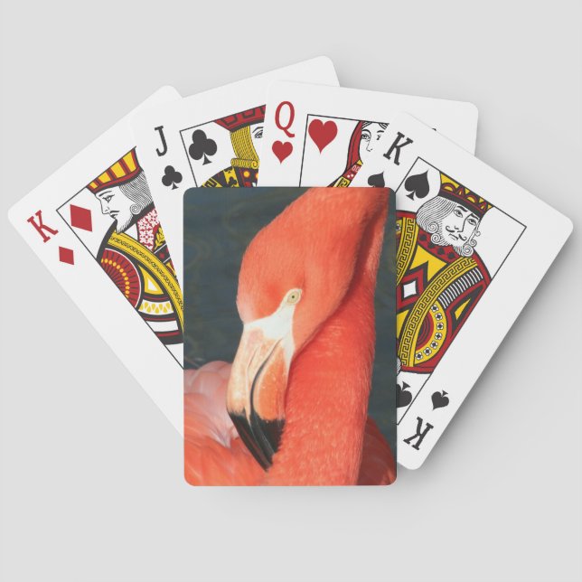 Einzigartige rosa Flamingo-Spielkarte-Plattform Spielkarten (Rückseite)
