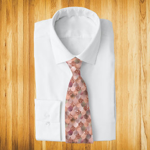 Einzigartige Rose Gold Glitzer Meerjungfrau Schupp Krawatte