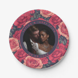 Einzigartige Rose Hochzeiten Teller für Bachelor P