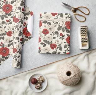Einzigartige Rose Modernes Wrapping Paper Geschenkpapier