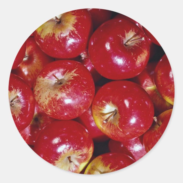 Einzigartige rote Äpfel Runder Aufkleber (Vorderseite)