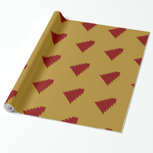 EINZIGARTIGE ROTE GOLD CHRISTMAS TREE WRAP GESCHENKPAPIER