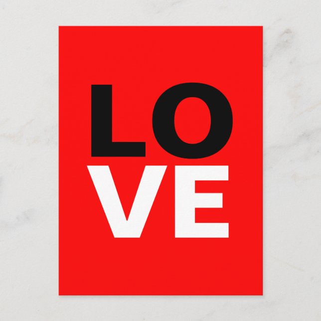 Einzigartige Rote Liebe Romantik Feiertagspostkarte (Vorderseite)