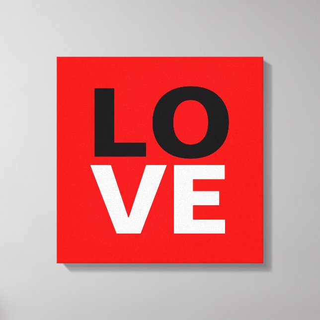 Einzigartige Rote Liebe Romantik Leinwanddruck (Vorderseite)