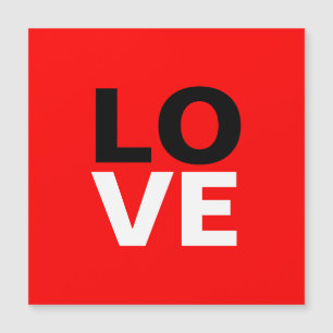 Einzigartige Rote Liebe Romantik Magnetkarte