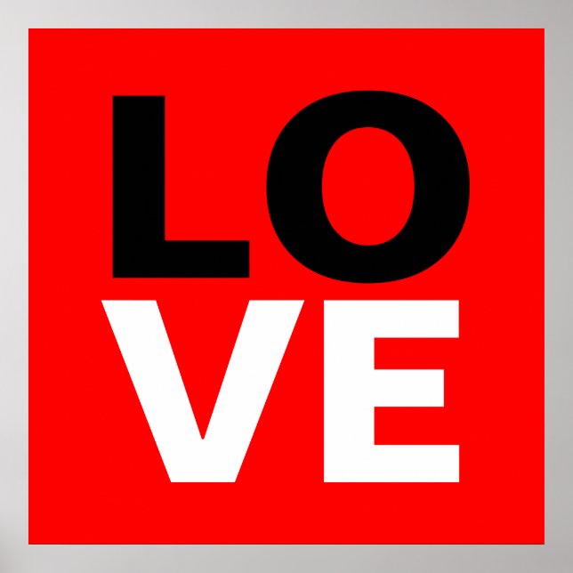 Einzigartige Rote Liebe Romantik Poster (Vorne)