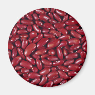 Einzigartige rote weiße Bohnen Magnet