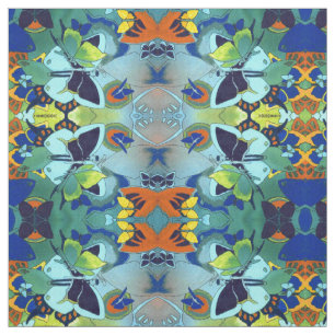 Einzigartige Schmetterlings-Mosaik-Collage Pima Stoff