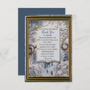 Einzigartige Schneeflocke Danke RSVP Karte