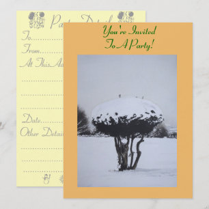 einzigartige Schneeszene Einladung