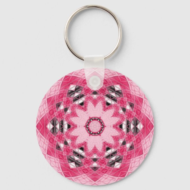 einzigartige schöne Blume Mandala Design Schlüsselanhänger (Vorderseite)