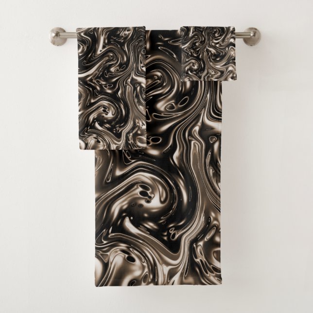 einzigartige, schöne, farbenfrohe, gemalte Muster Badhandtuch Set (Insitu)