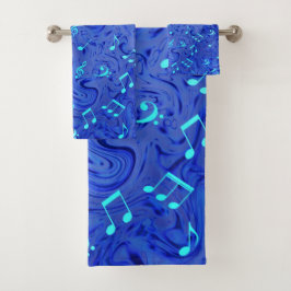 einzigartige, schöne, farbenfrohe, gemalte Muster Badhandtuch Set