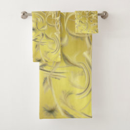 einzigartige, schöne, farbenfrohe, gemalte Muster Badhandtuch Set