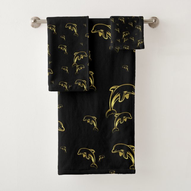 einzigartige, schöne, farbenfrohe, gemalte Muster Badhandtuch Set (Insitu)