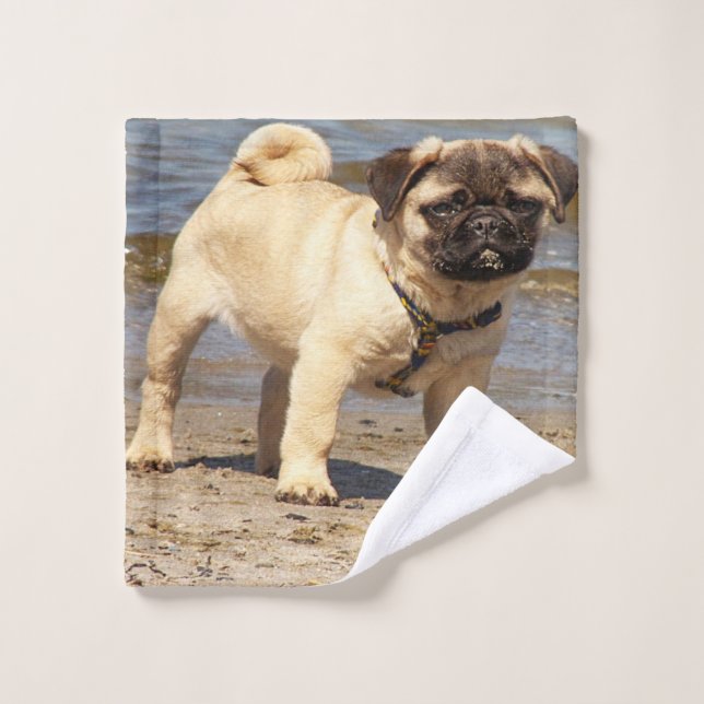 einzigartige, schöne, farbenfrohe, gemalte Muster Badhandtuch Set (Waschlappen)