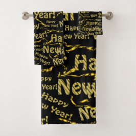 einzigartige, schöne, farbenfrohe, gemalte Muster Badhandtuch Set