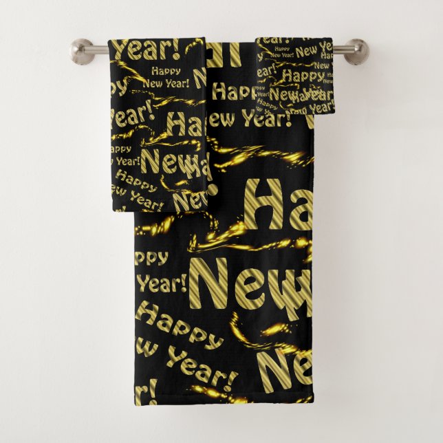 einzigartige, schöne, farbenfrohe, gemalte Muster Badhandtuch Set (Insitu)